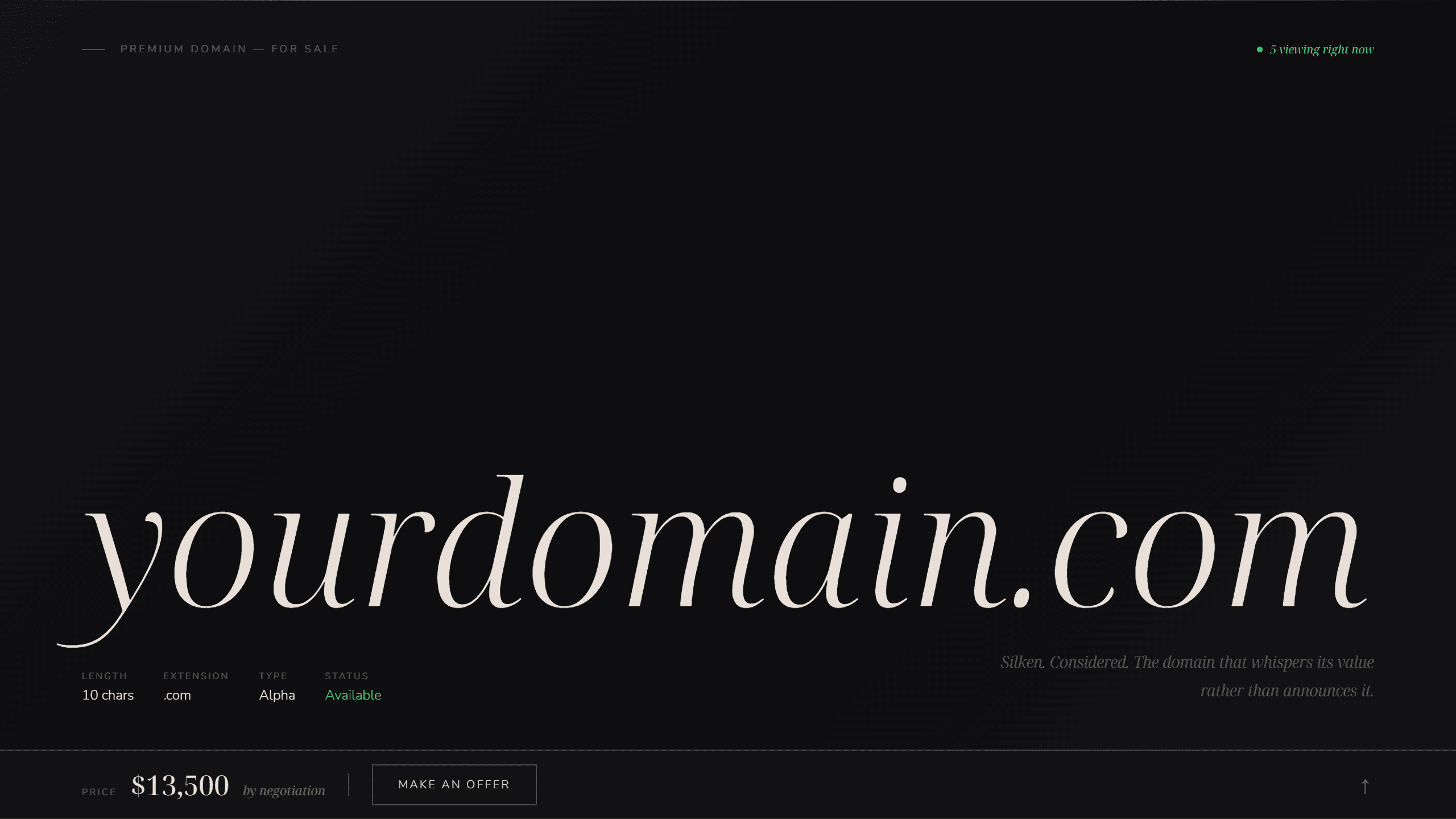 Sable domain lander template preview