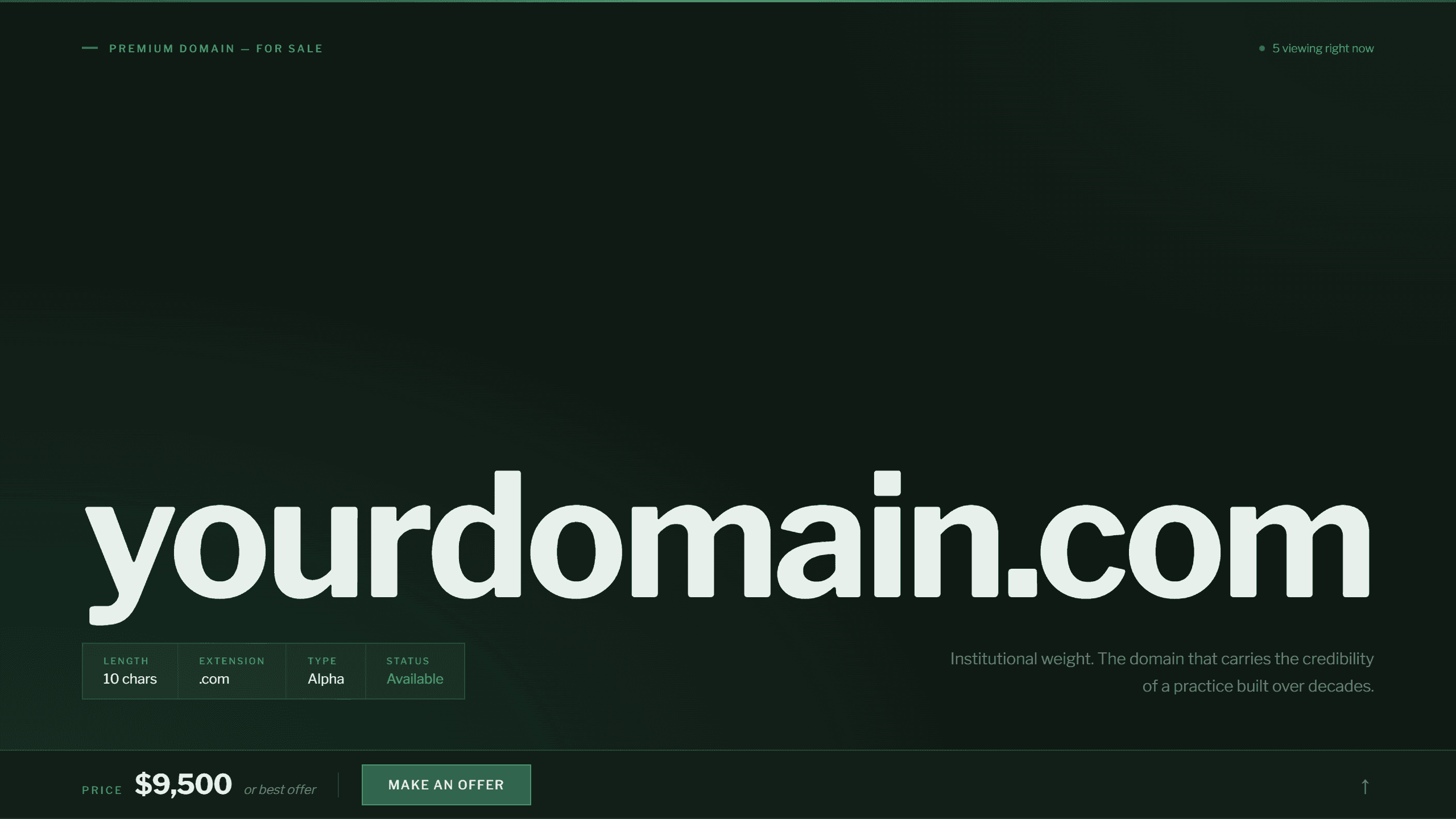Consul domain lander template preview