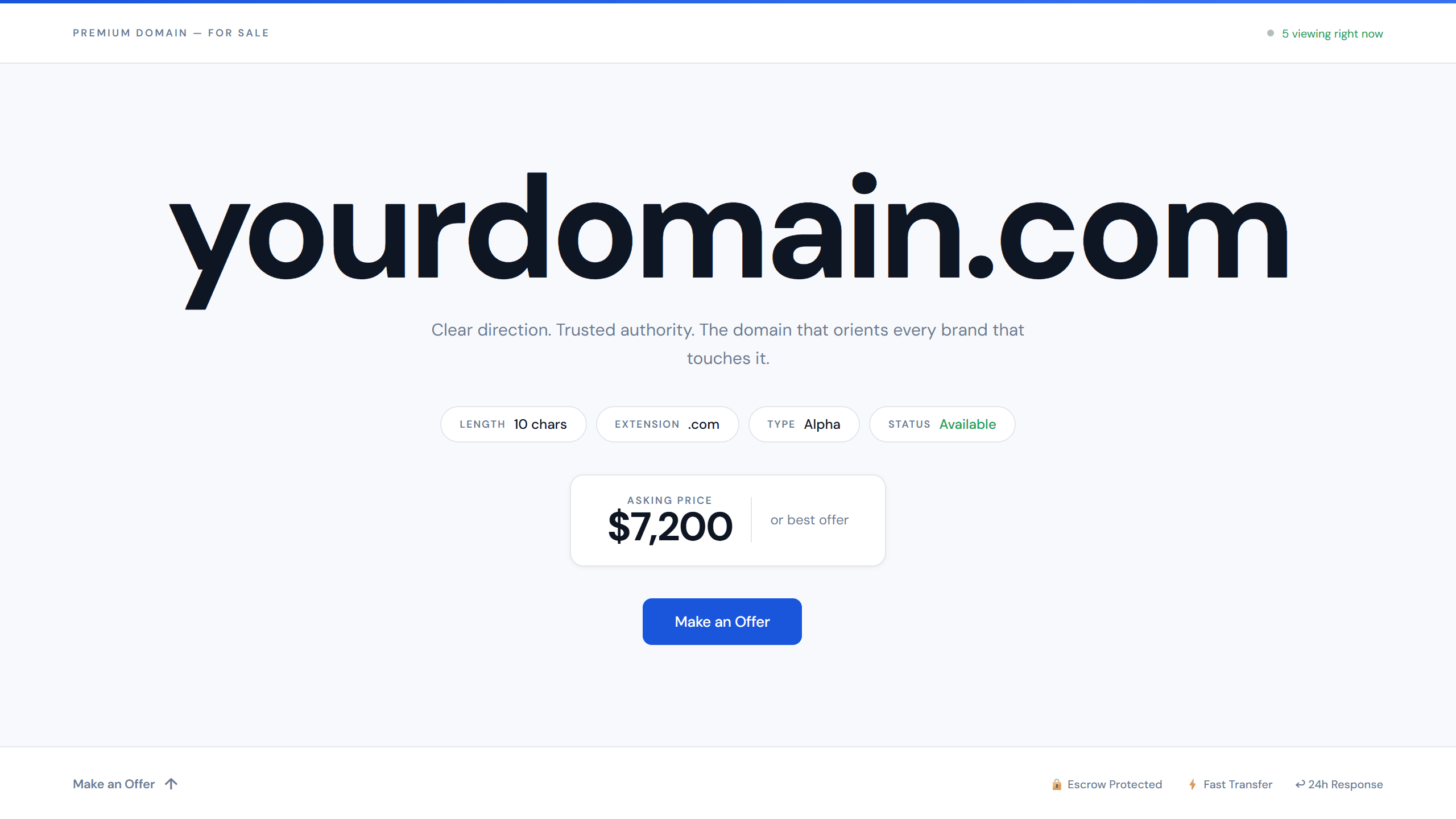Meridian domain lander template preview