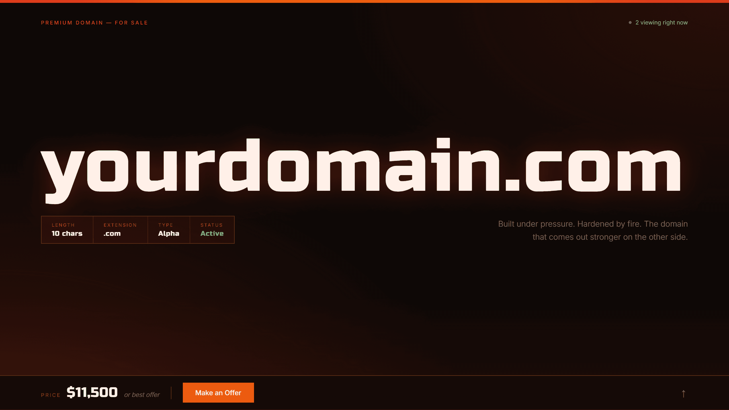 Forge domain lander template preview